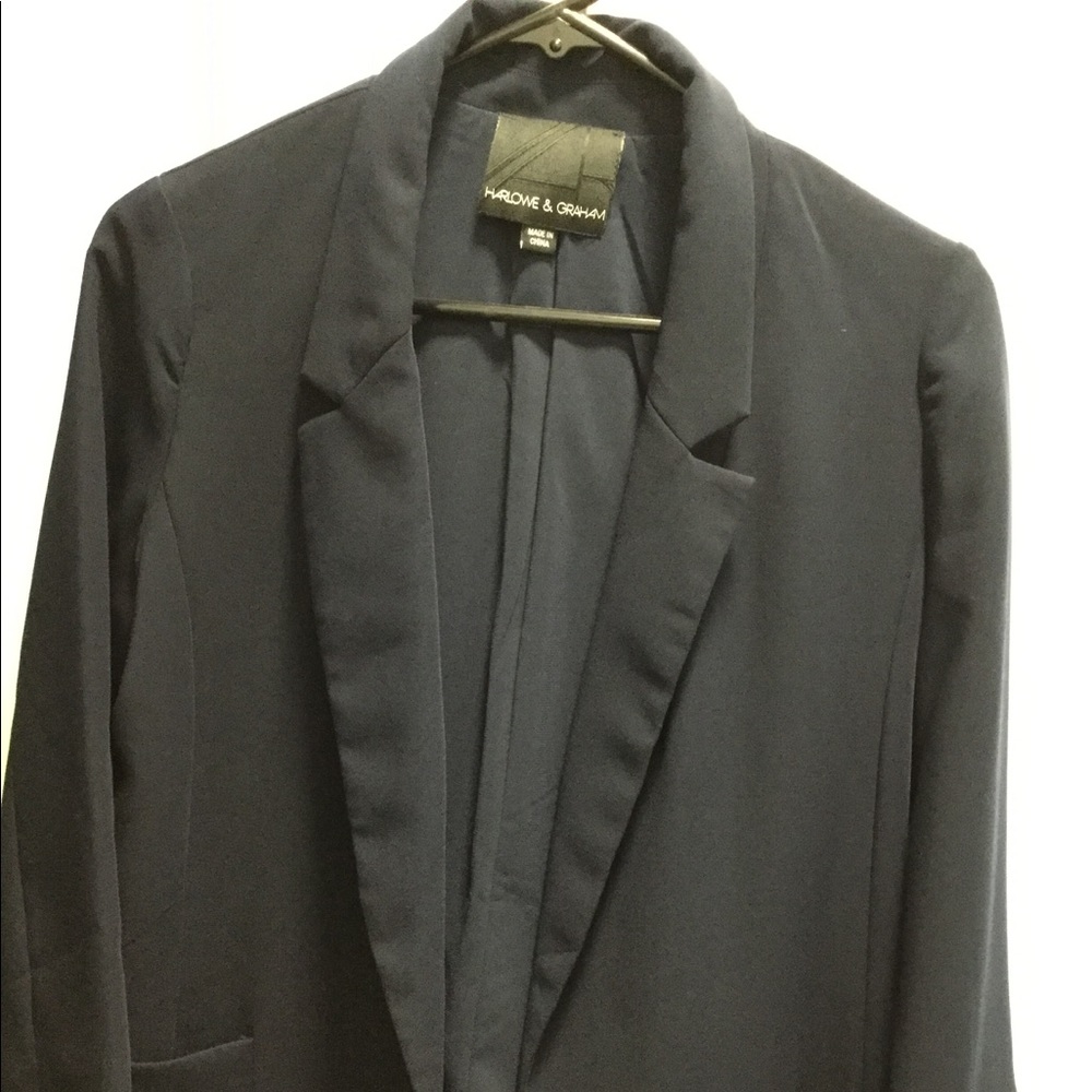 Navy blue boyfriend fit blazer
